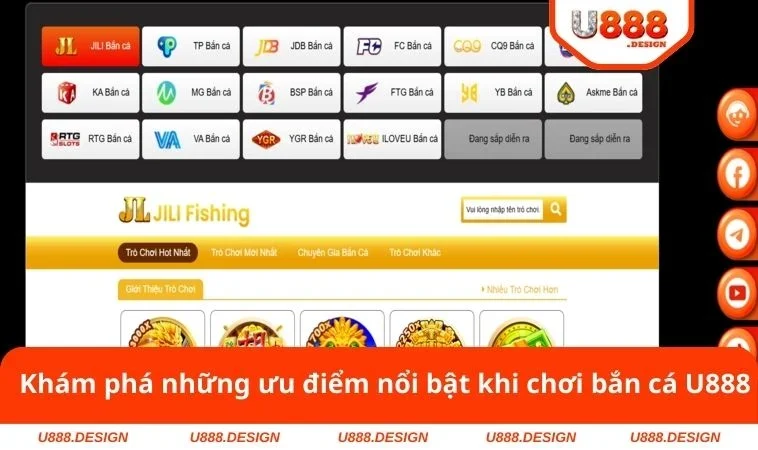 Khám phá những ưu điểm nổi bật khi chơi bắn cá U888