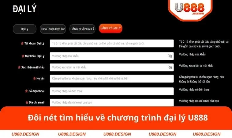 Đôi nét tìm hiểu về chương trình đại lý U888
