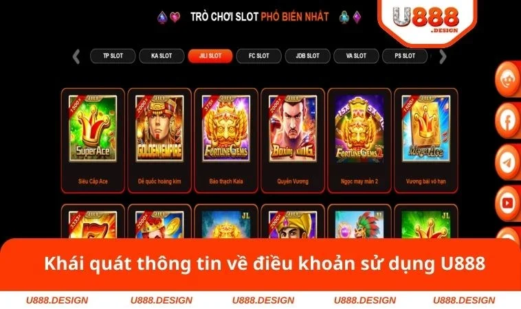 Khái quát thông tin về điều khoản sử dụng U888