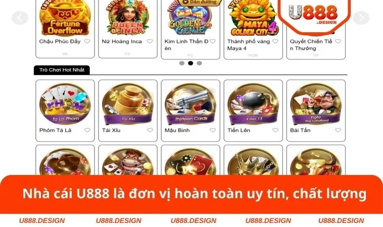 Nhà cái U888 là đơn vị hoàn toàn uy tín, chất lượng